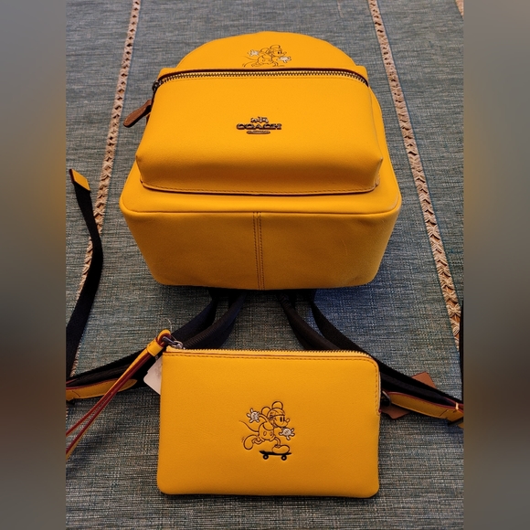 Coach x Disney Limited Edition Mini Backpack/Matching Coin Purse - Picture 2 of 9